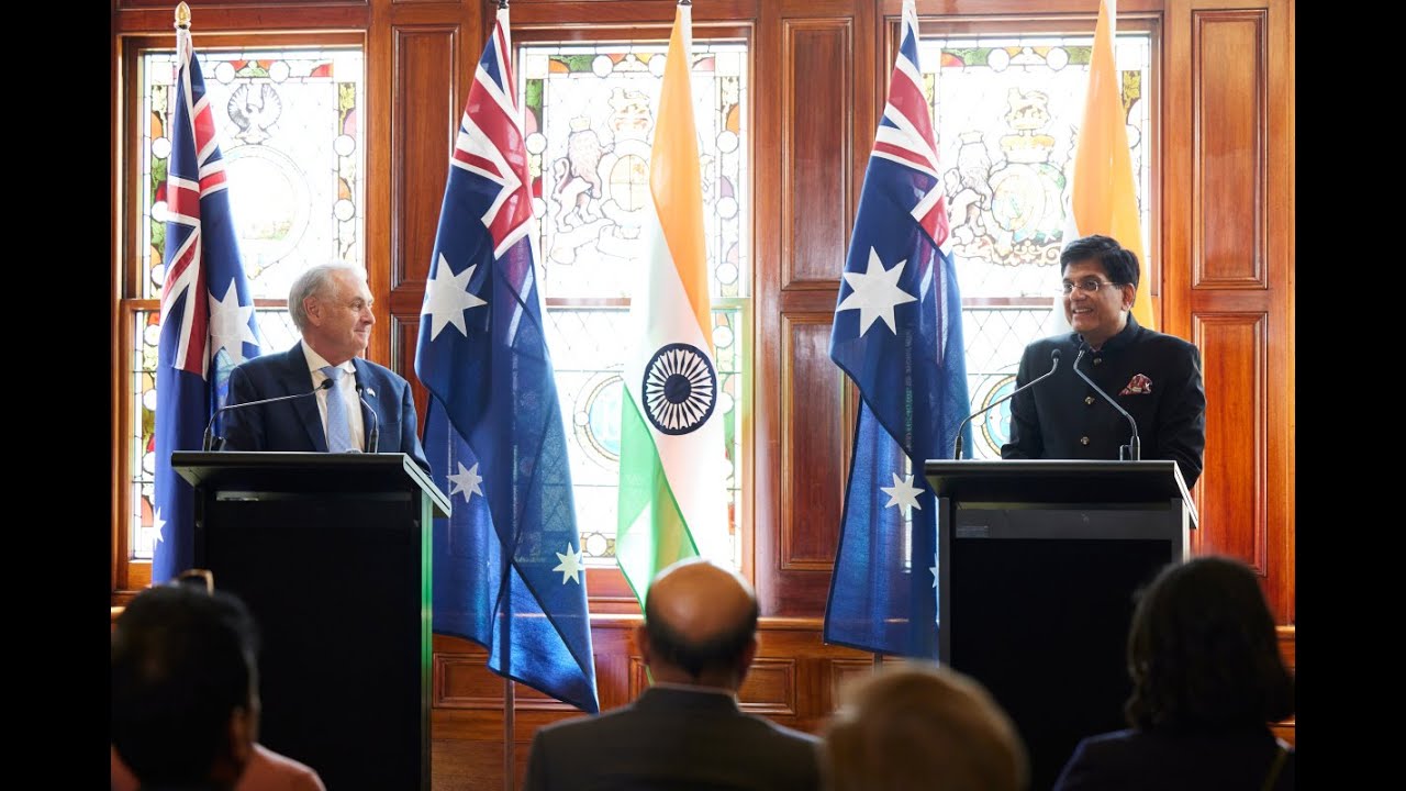 unionministerpiyushgoyaladdressedjointpressconferenceinadelaide