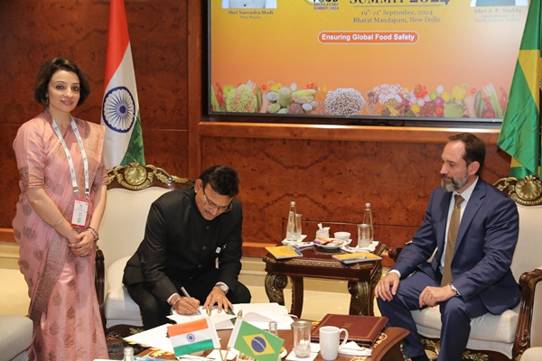 FSSAI, Ministry of Agriculture and Livestock of Brazil sign MoU for food safety collaboration