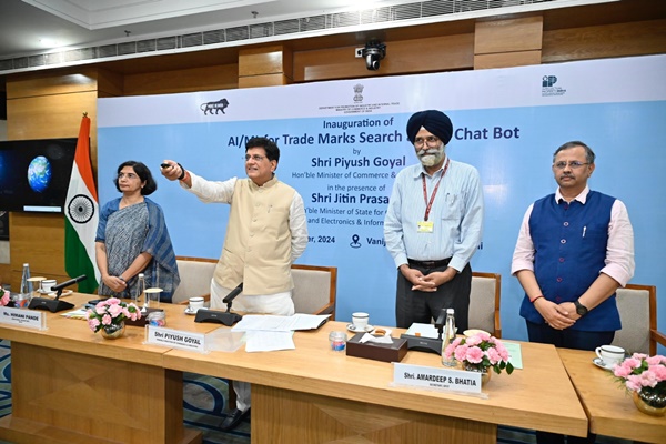 piyushgoyalinauguratesaimachinelearningfortrademarksearchandipsarthichatbot