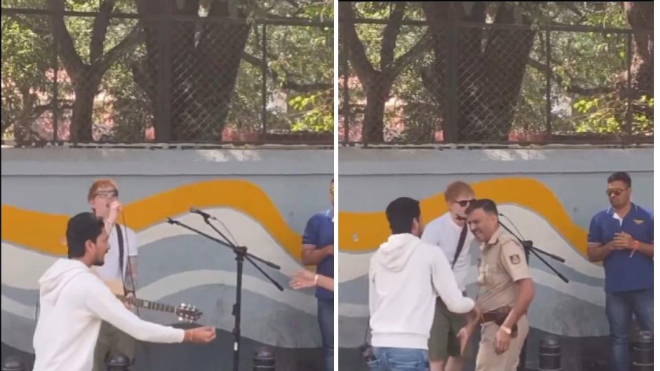 Video of Bengaluru Police stops Ed Sheeran