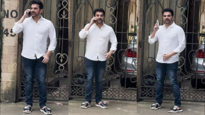 Arbaaz Khan arrives at Malaika Arora