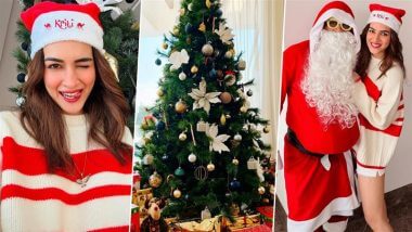 MS Dhoni turns Santa for Kriti Sanon and rumoured BF Kabir Bahia