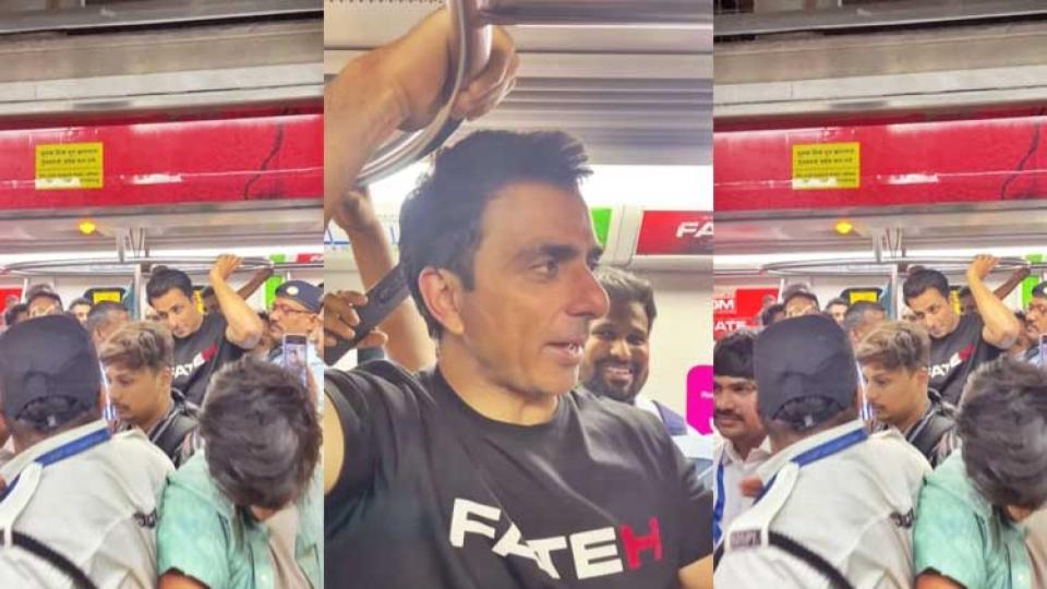 Sonu Sood travels in Mumbai Metro, interacts with fans