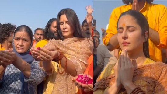 Maha Kumbh: Katrina Kaif takes a holy dip with her mother-in-law in Triveni Sangam 