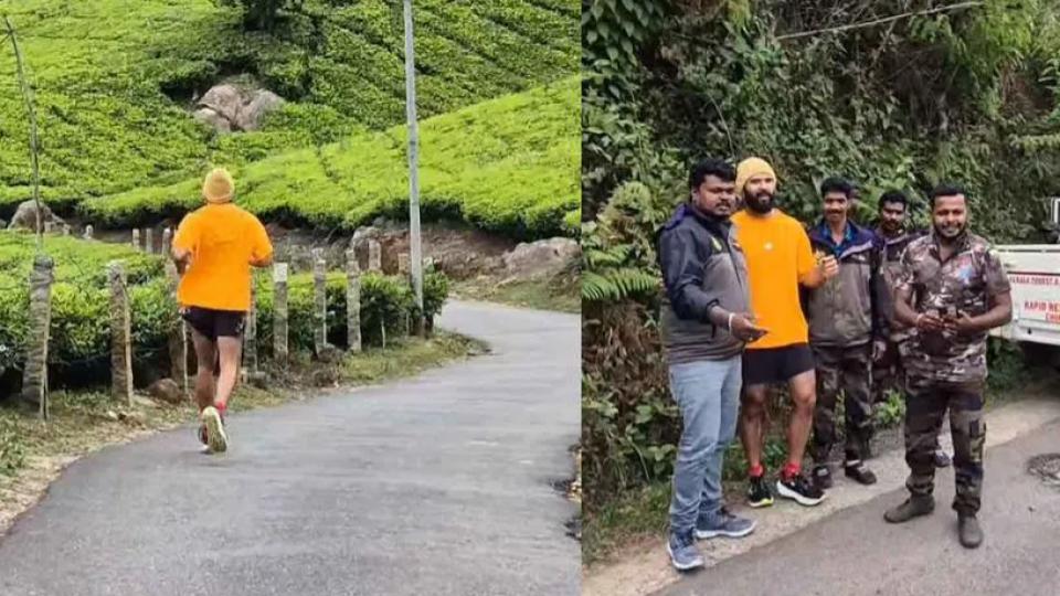 Vijay Deverakonda visits Kerala tea estates, poses with forest officers