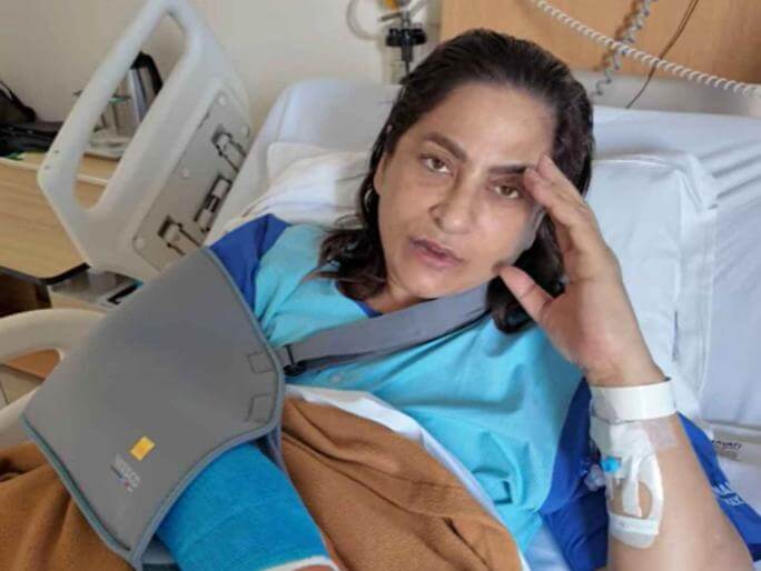 Archana Puran Singh injured on a film set