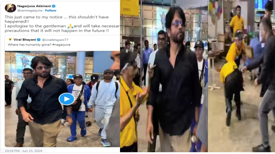 Nagarjuna’s bodyguard pushes specially-abled fan, actor apologises