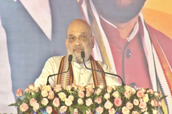 HM Amit Shah Criticizes Congress at Jan Ashirwad Rally