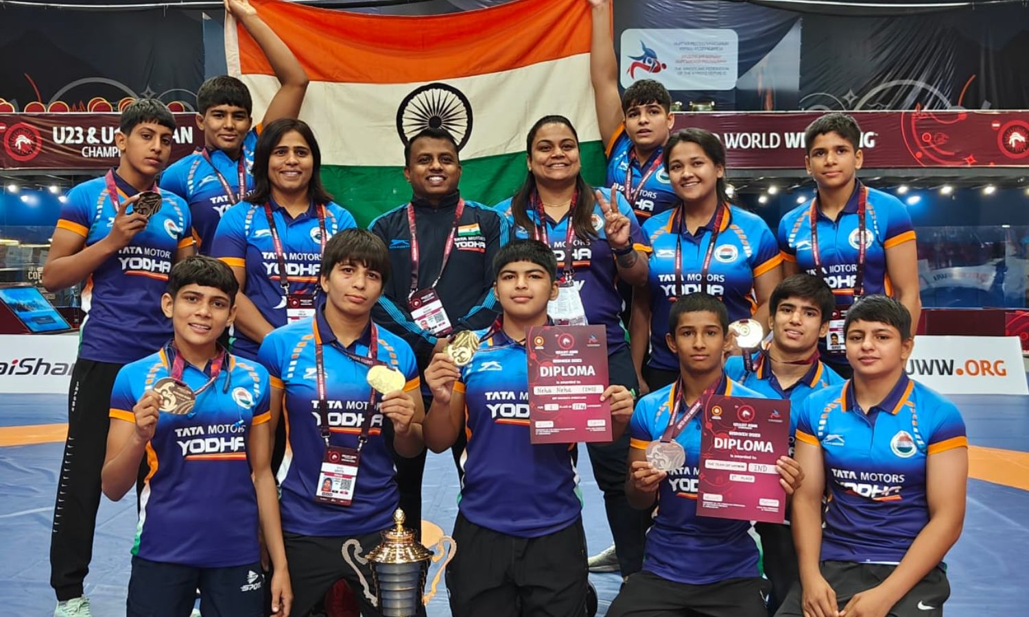 Indian Contingent Clinches 11 Medals At Under-17 Asian Wrestling Championships In Amman