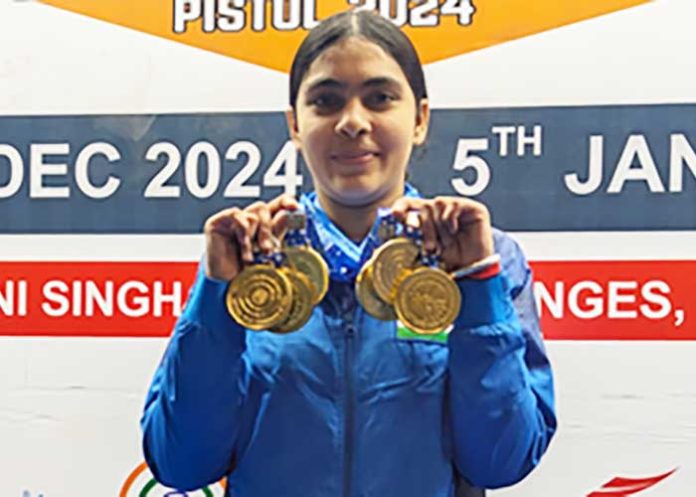 National Shooting Championship: Haryana Teen Suruchi Secures Triple Gold in Women’s Air Pistol 