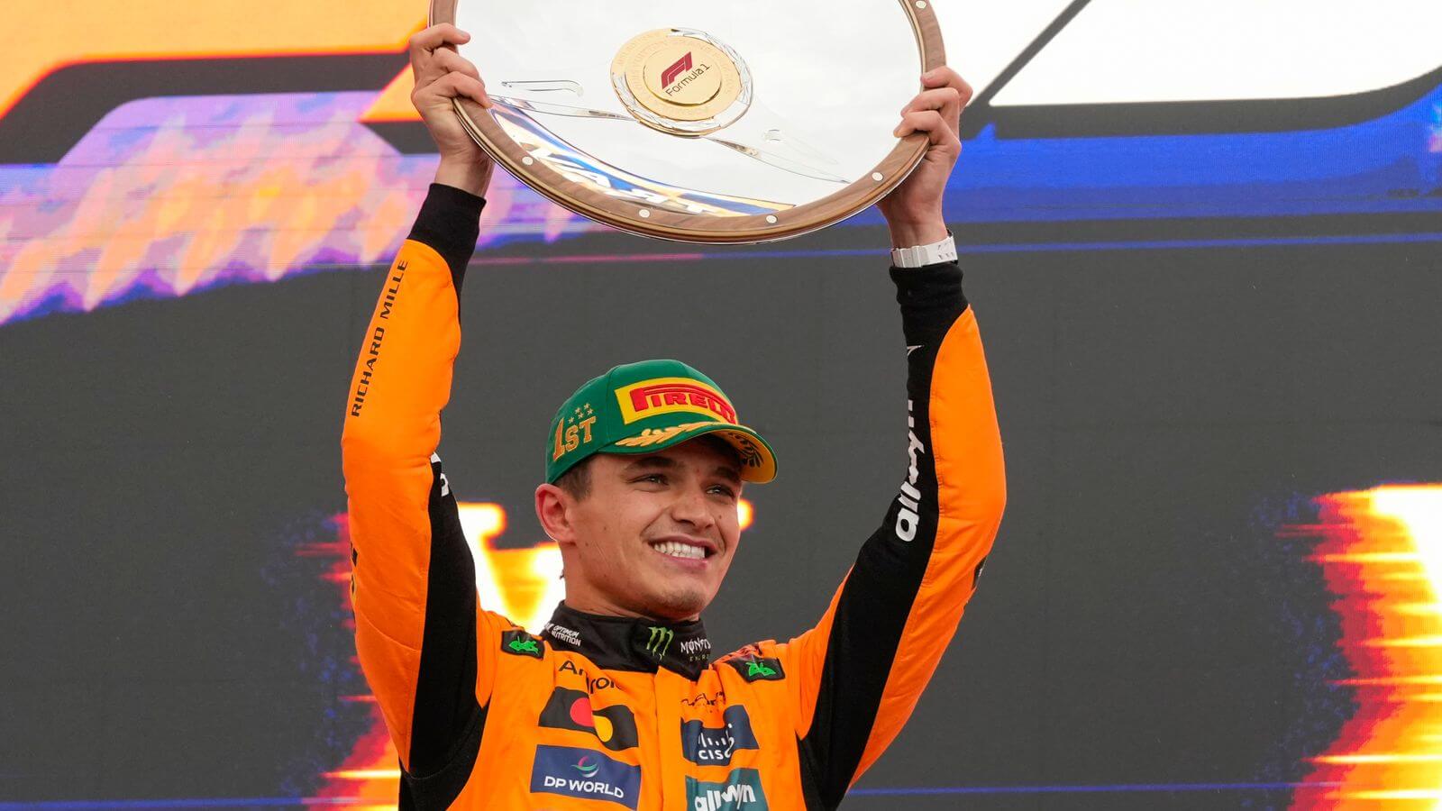 Lando Norris wins Australian GP in chaotic rain-hit race, Lewis Hamilton 10th on Ferrari debut