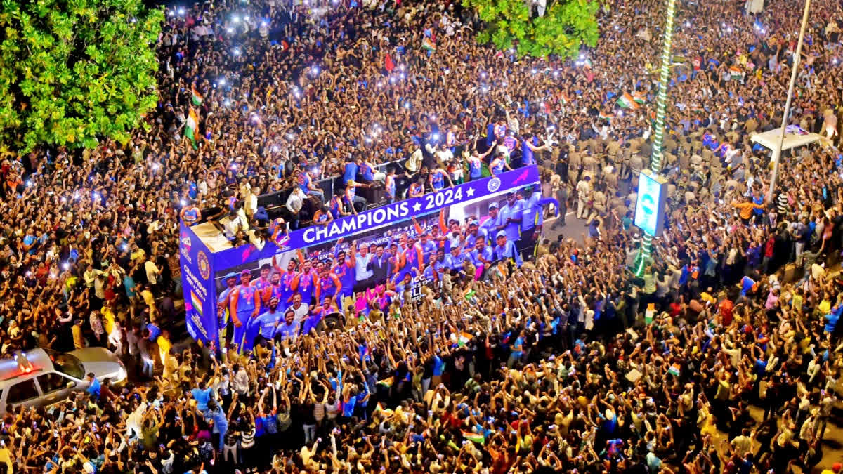 T20 World Cup champions return home: Victory lap concludes celebrations at Wankhede Stadium