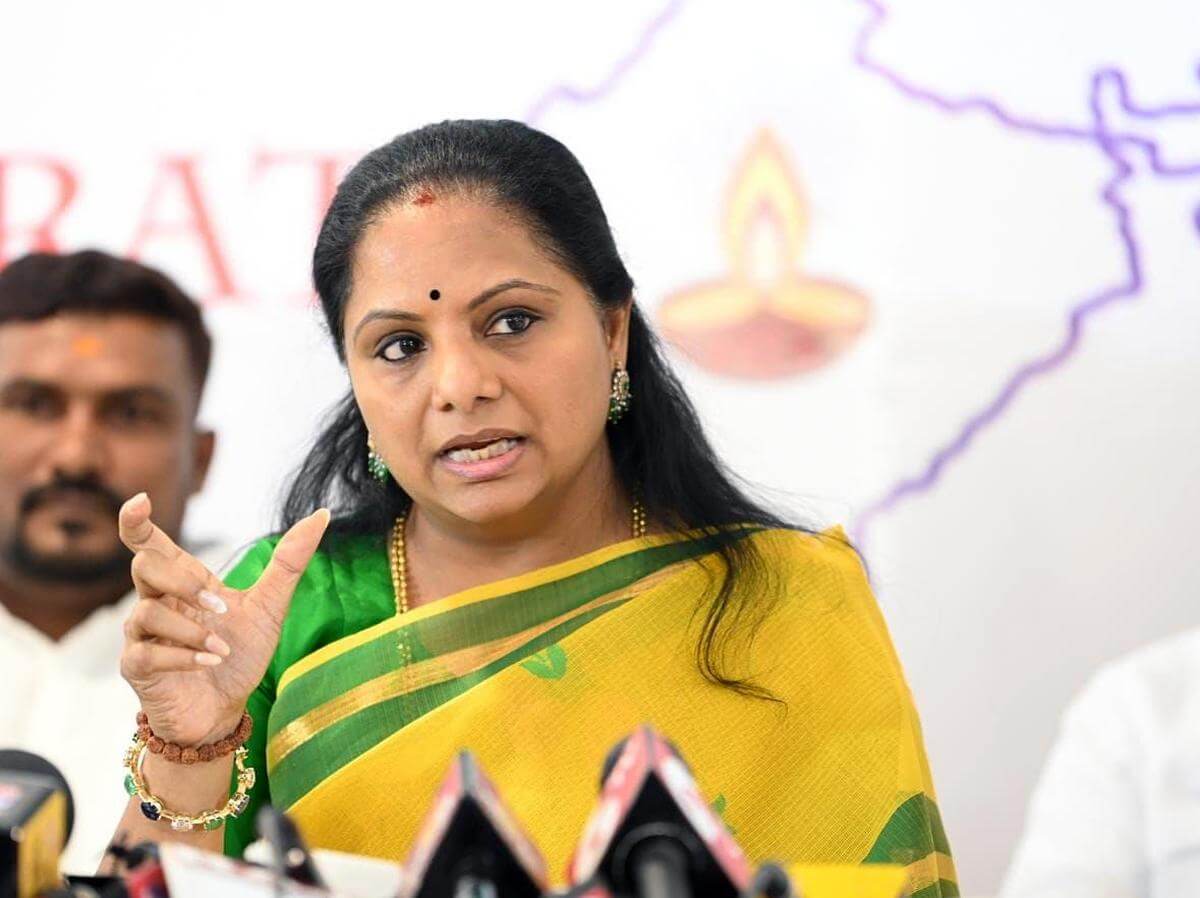 Kavitha slams Congress over changes to Telangana Thalli design