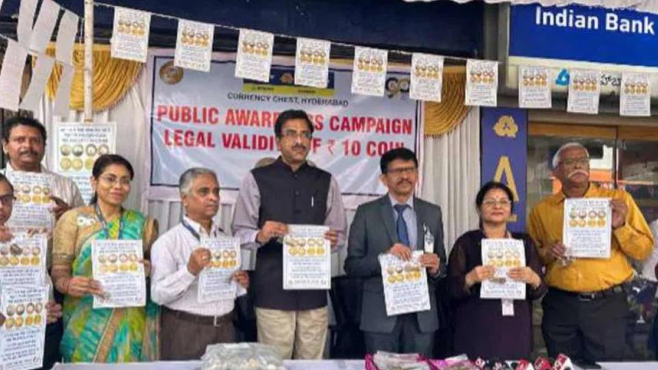 Indian Bank launches awareness drive for Rs 10 coin acceptance in Telangana, AP