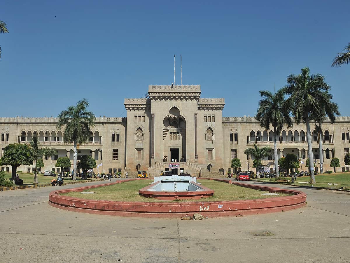 Unemployed youth protest against Congress government at Osmania University campus