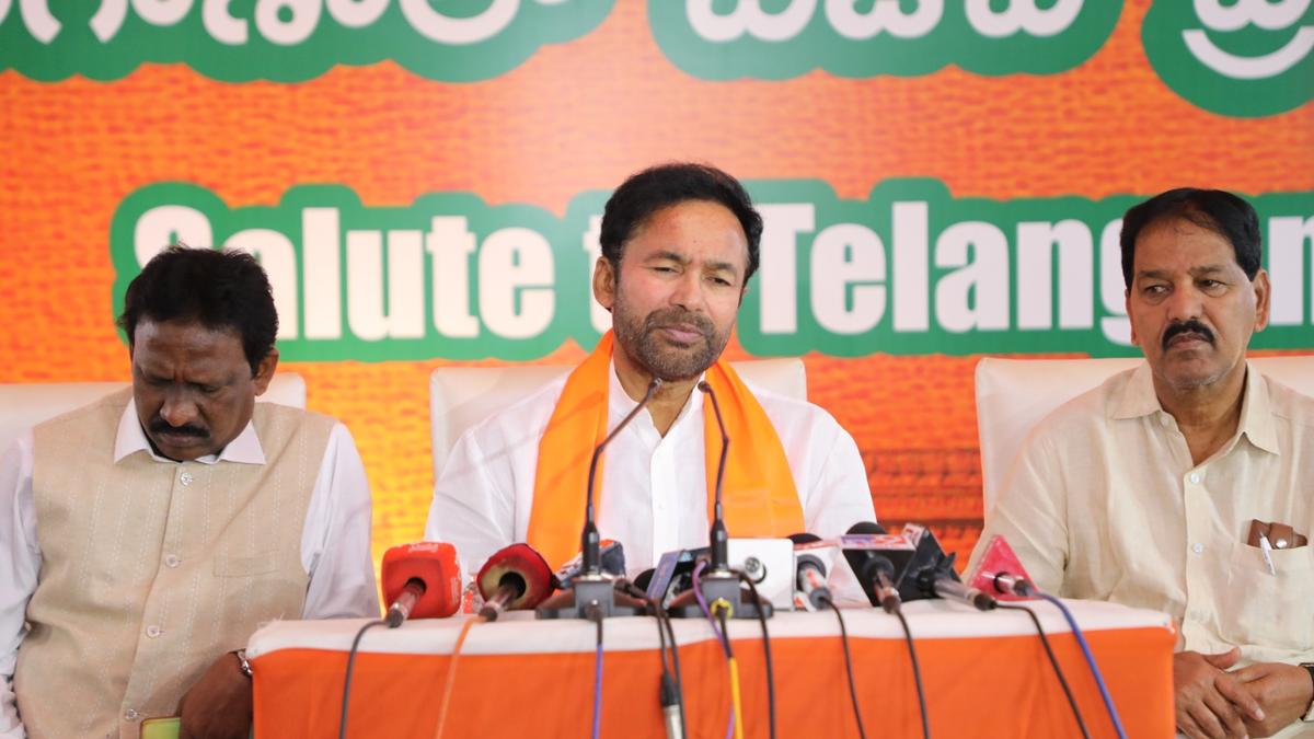 Union Coal Minister G Kishan Reddy Receives Grand Welcome In Hyderabad