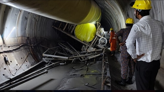 SLBC mishap: Ringing mobile phone helps locate trapped workers, but spot still inaccessible