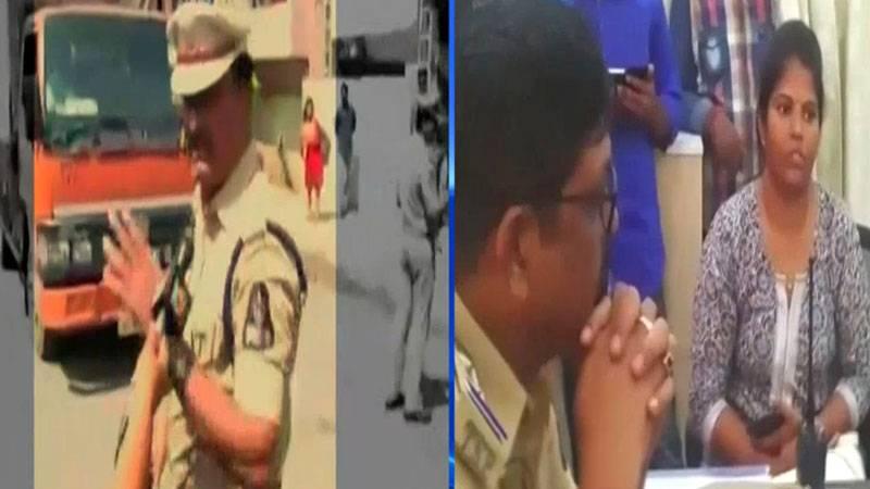 hyderabadpolicehecklejournalistsmanhandlewomanscribe