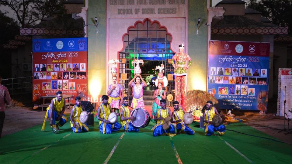 Folk Fest 2025 conducted by UoH, DLC concludes in Hyderabad