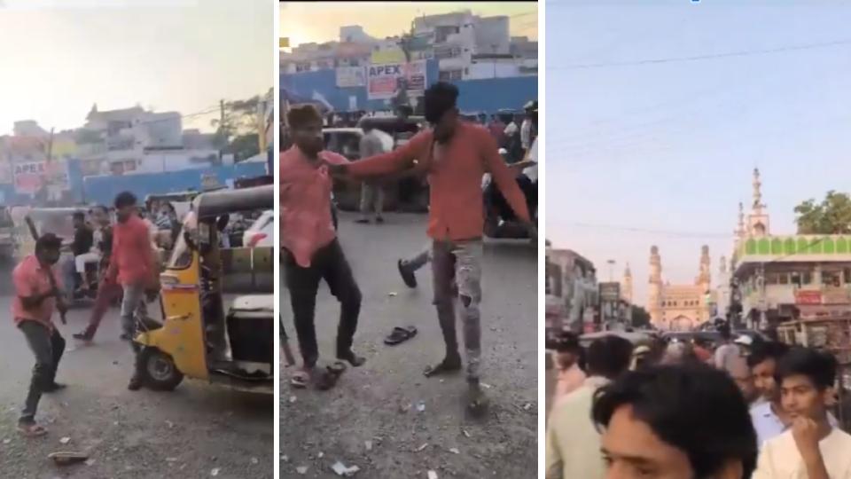 Traffic disrupted near Hyderabad’s Charminar as auto drivers fight