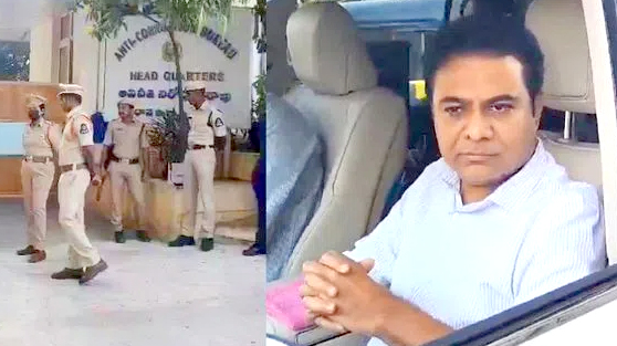 BRS leader K T Rama Rao appears before ACB