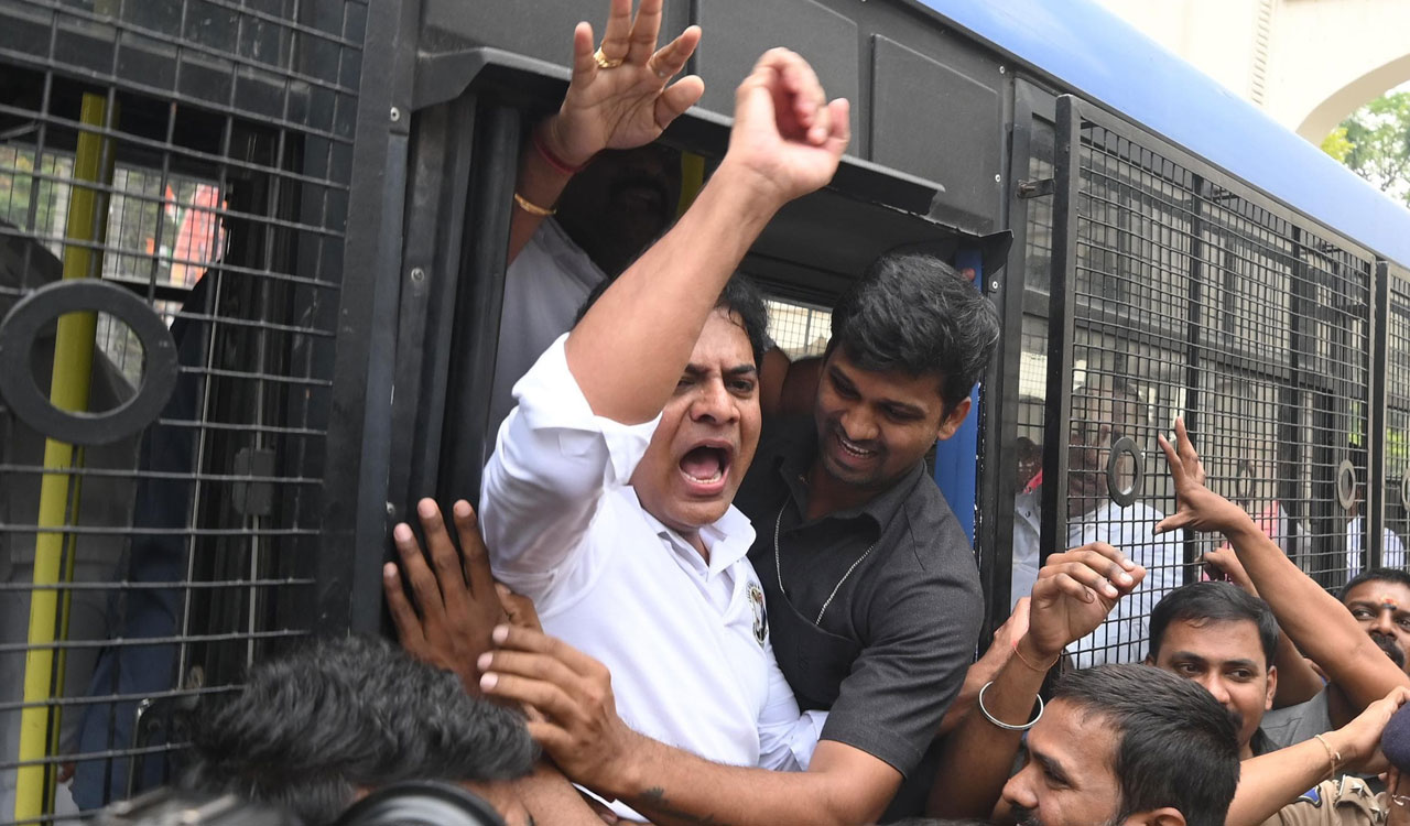 BRS legislators arrested after flash protest at Telangana Assembly entrance