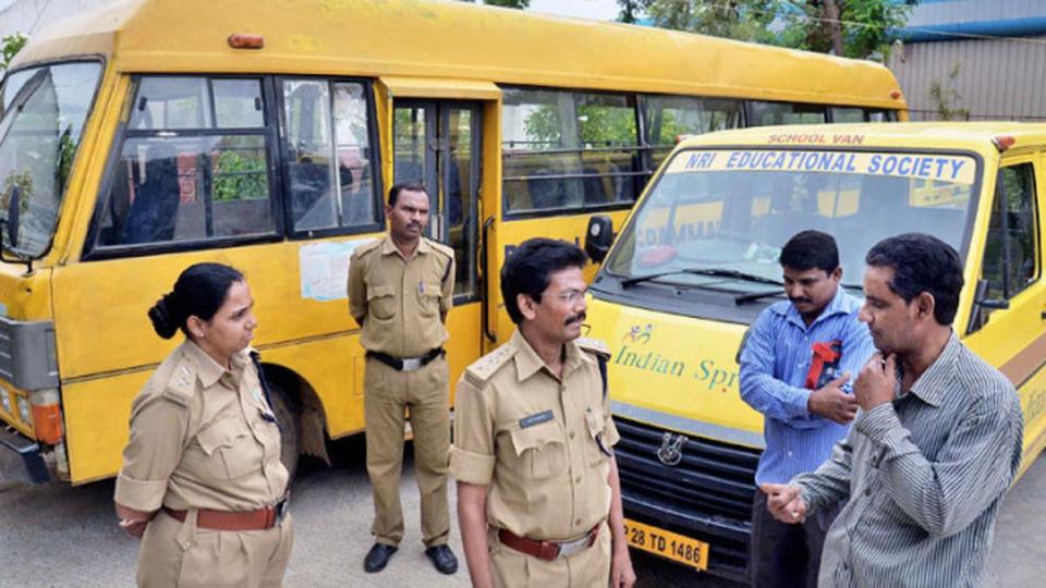 RTA conducts special drives against errant school buses in Hyderabad