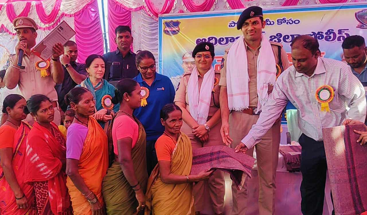 Police organise medical camp, distribute 2,000 blankets to tribals in Adilabad