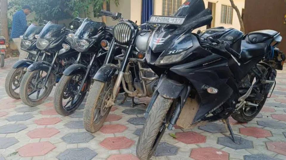 Hyderabad Task Force nabs two bike thieves and recovers eight bikes