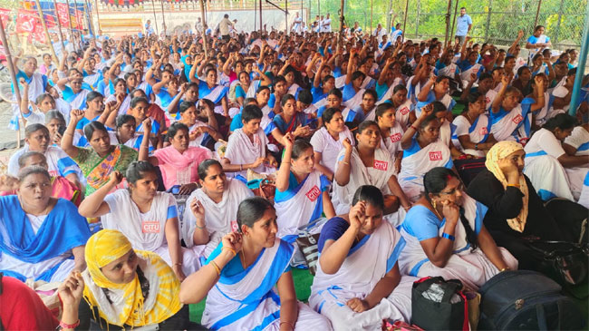 ASHA workers protest in Hyderabad demanding salary, promised benefits