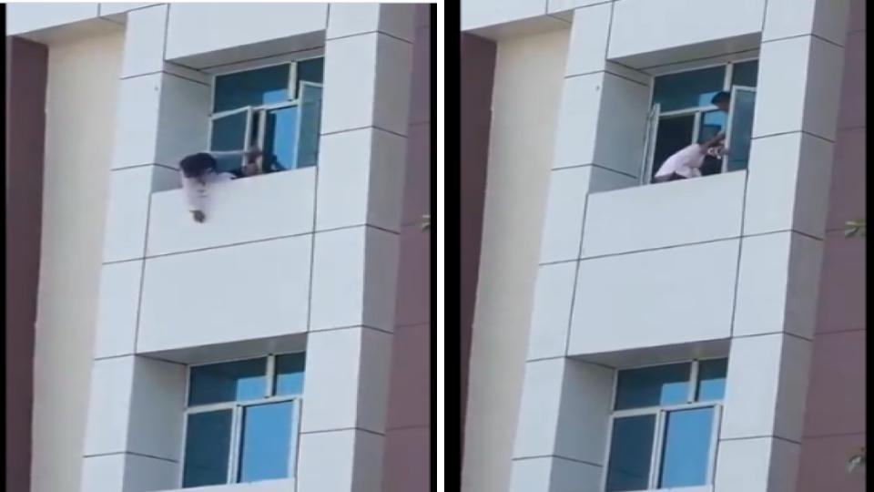 Video of Engineering college student in Hyderabad rescued amid suicide attempt