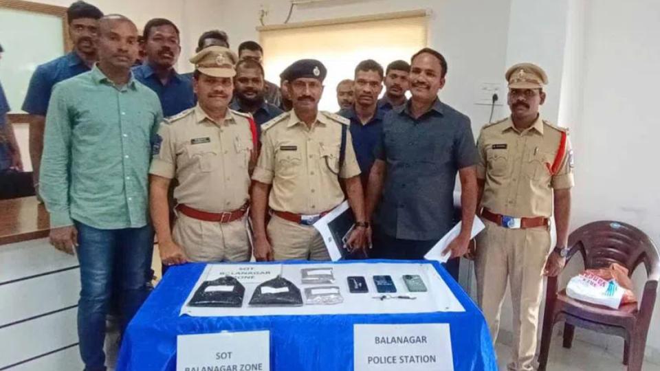 Cyberabad SOT, Balanagar police bust hashish oil trafficking