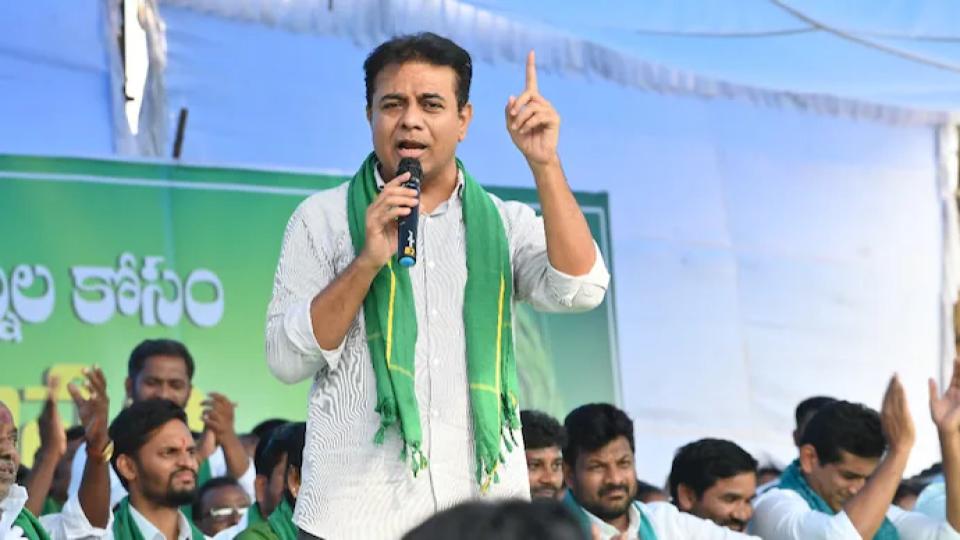 KT Rama Rao slams Congress govt for failing Telangana farmers