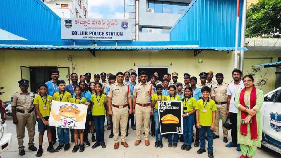 Manthan School students visit local Police Stations on Police Commemoration Day