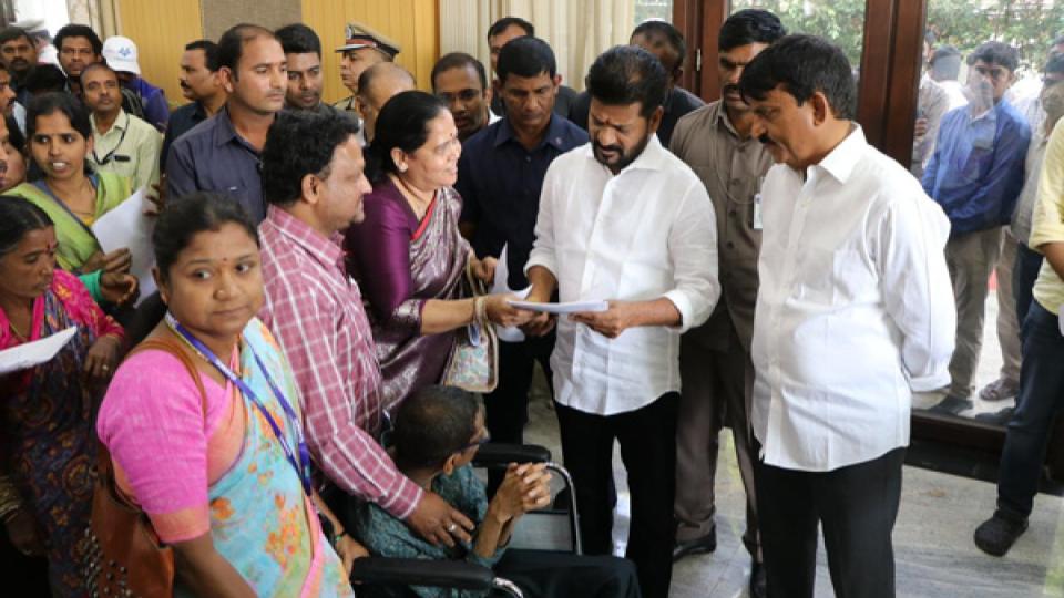 Prajavani relaunched at Praja Bhavan in Hyderabad