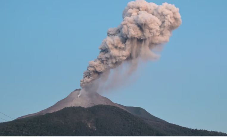 Mount Ibu Erupts in Indonesia