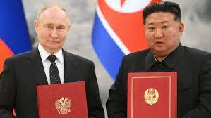 Russian President Vladimir Putin signs treaty establishing comprehensive strategic partnership with North Korea