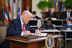 US President Trump signs executive order to begin dismantling Education Dept