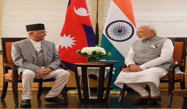 PM Modi holds bilateral meeting with Nepal PM 