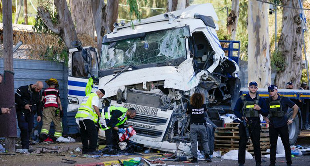 Dozens Injured as Truck Crashes into Bus Stop in Tel Aviv, Israel