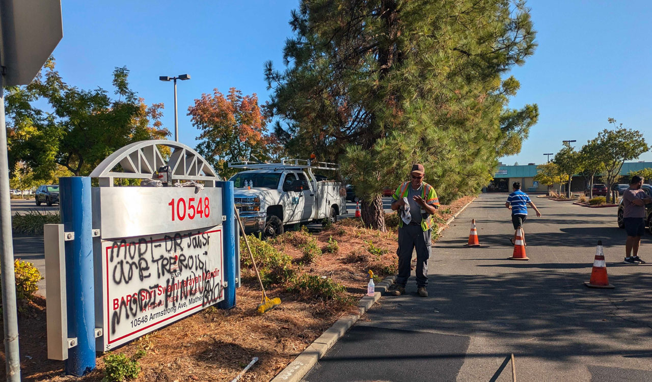 Temple in California vandalised, miscreants deface it with ‘Hindus go back!’ graffiti