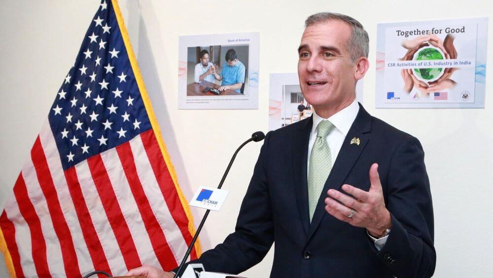 US envoy Eric Garcetti reveals that over 5 million Indians currently hold American visas