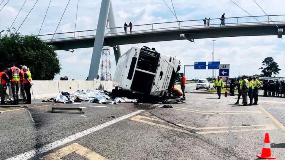 12 dead in bus crash on highway in South Africa