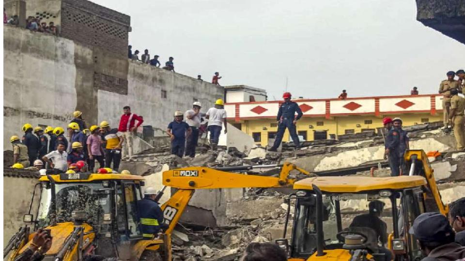 Six-storey residential building collapses in Surat, several people feared trapped