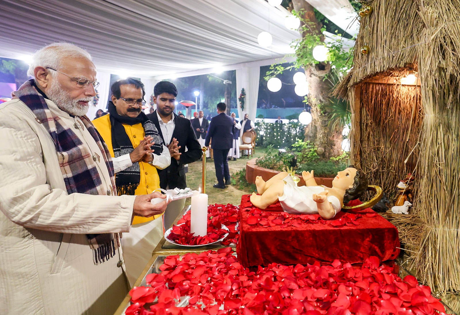 PM Modi attends Christmas celebration at residence of Union Minister George Kurian