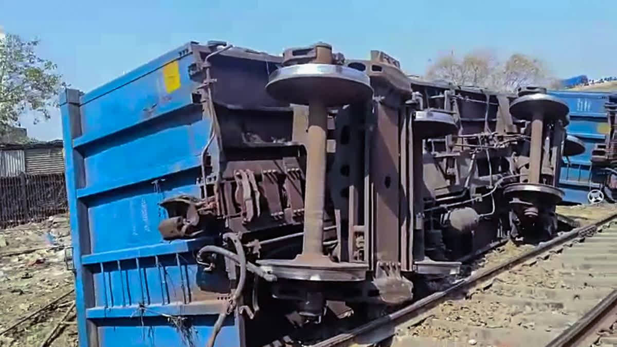 Containers fall off goods train in Haryana