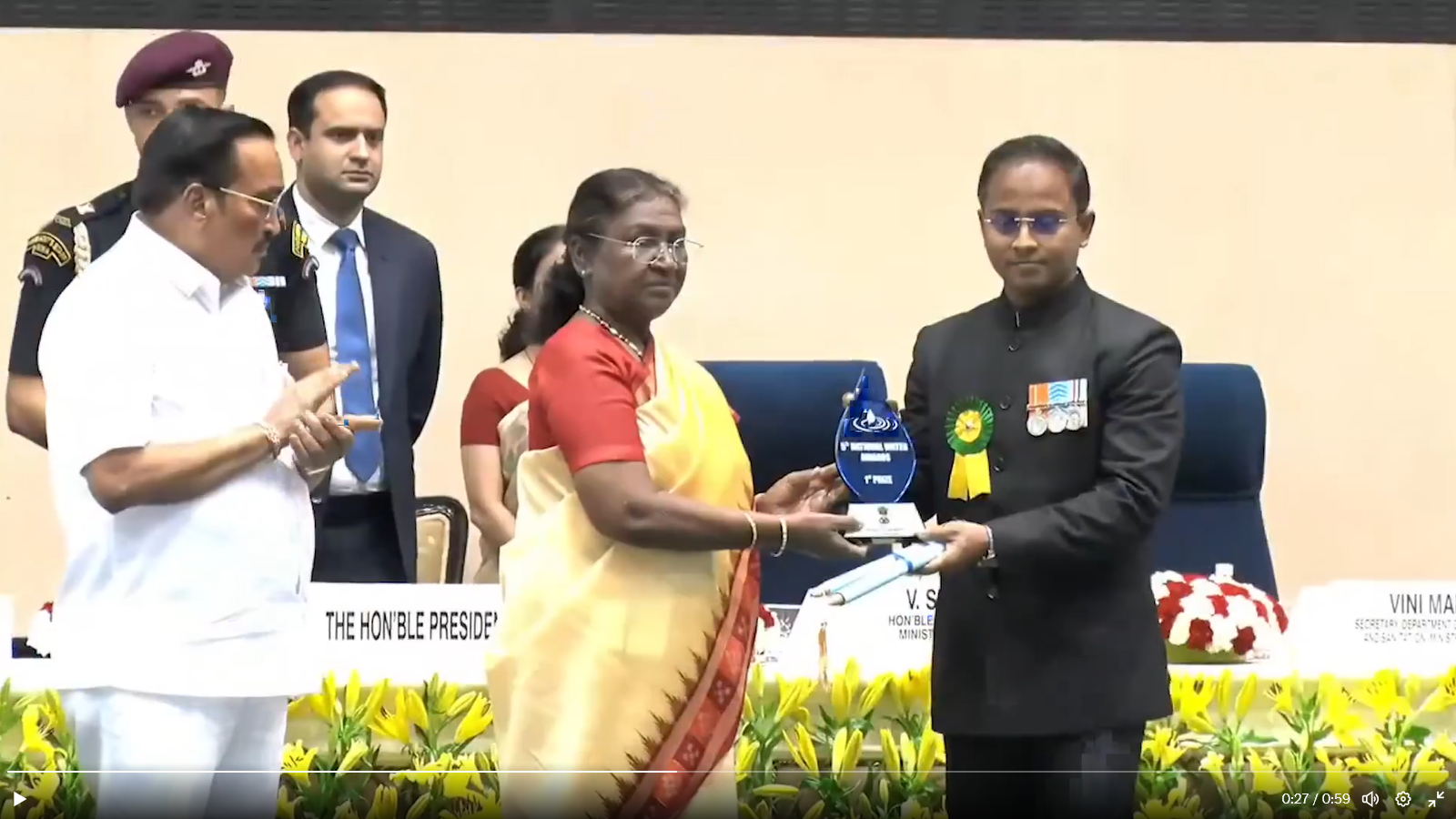 President Droupadi Murmu confers 5th National Water Awards