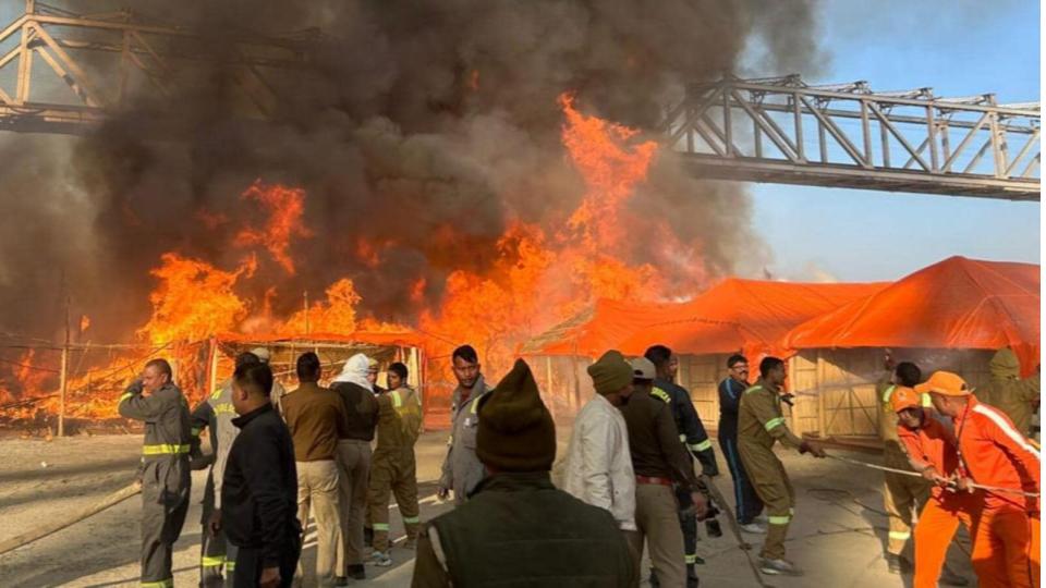 Another massive fire in Maha Kumbh Mela, 15 tents gutted outside Sector 22