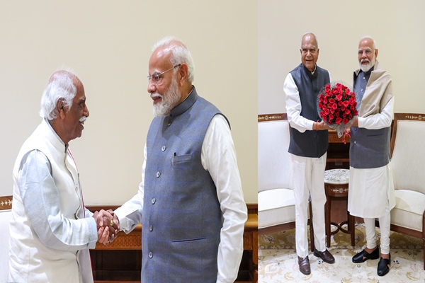 PM Modi Meets Governors Of Haryana & Punjab In New Delhi