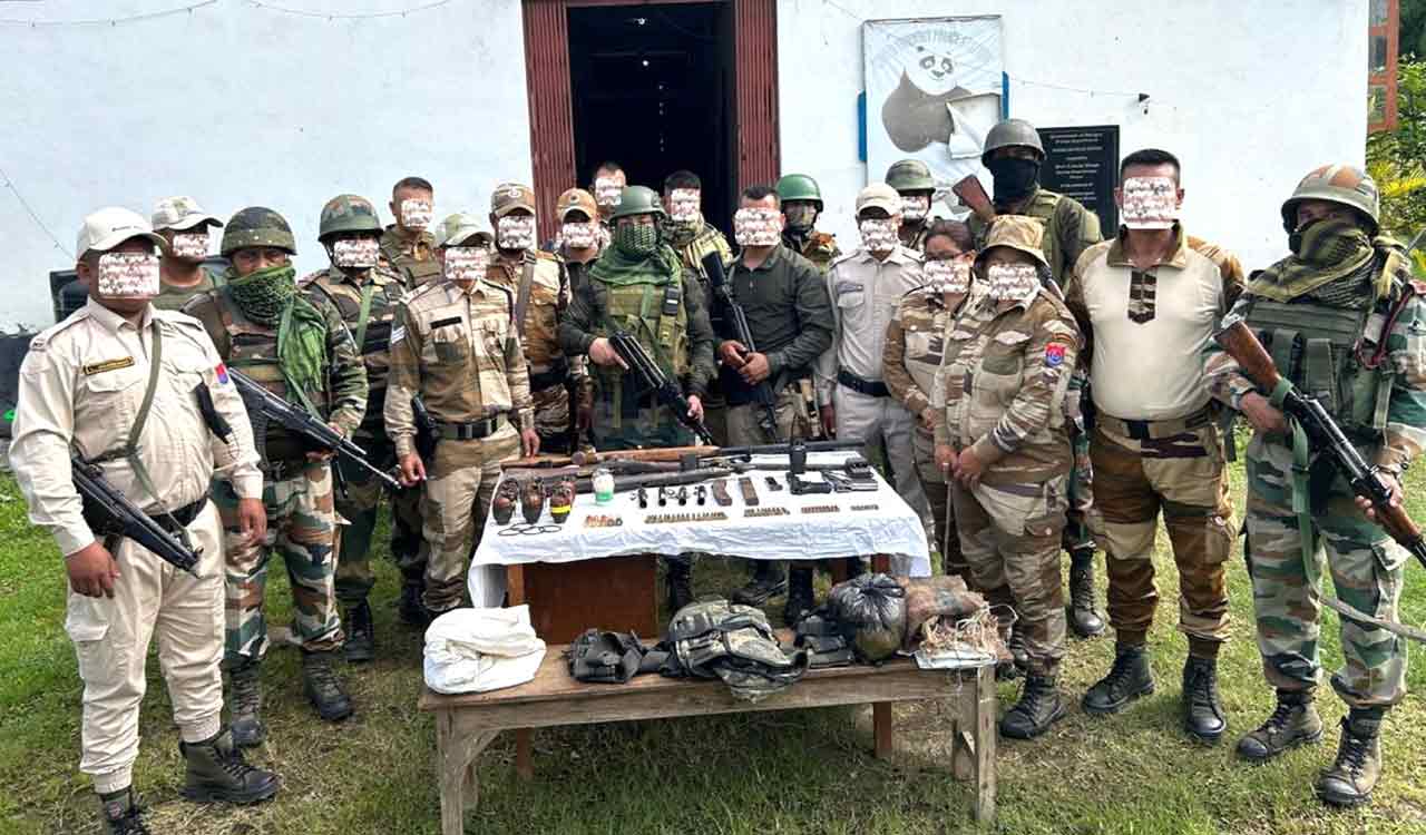 Security forces recover arms, explosives in Manipur